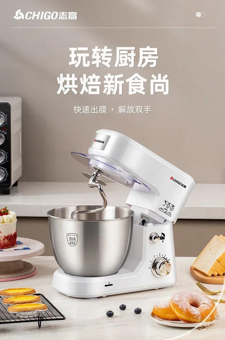 Desktop Egg Beater Electric Household Stand Mixer Flour-Mixing Machine Cream Whipper Fresh Milk Cover Stirring Commercial Use