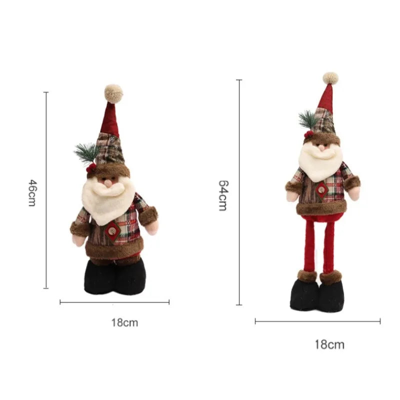 Telescopic Christmas Doll Merry Christmas Decorations For Home 2024 Christmas Ornament Xmas Navidad Noel Gifts New Year 2025