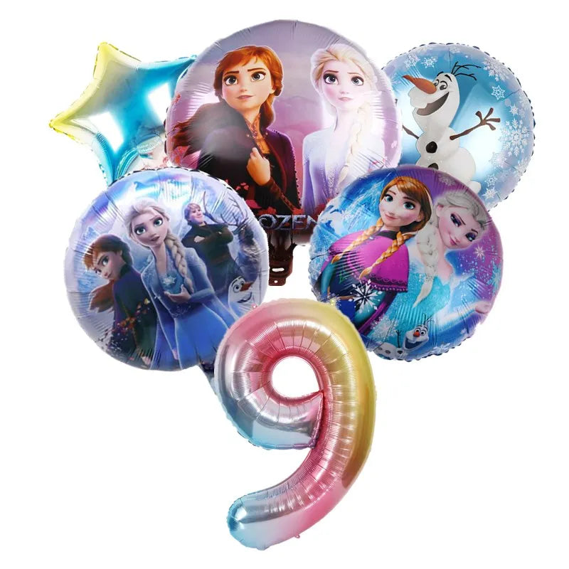 Disney Frozen Elsa Anna Aluminum Balloons Decoration Baby Shower Kids Girl Birthday Party Olaf Princess Foil Balloon Home Decor