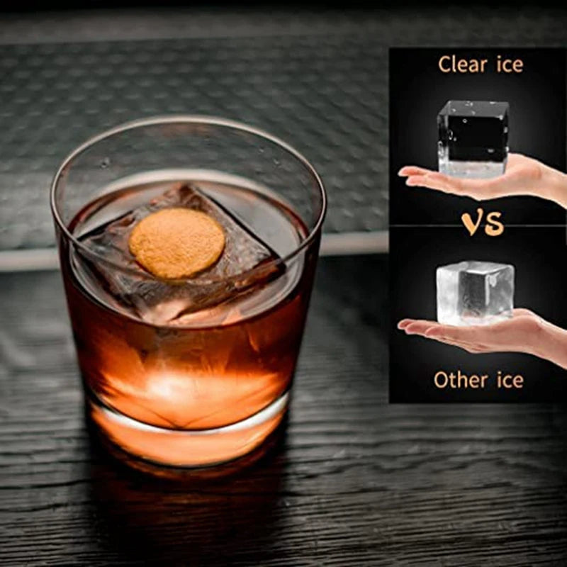 Clear Ice Maker Clear Ice Square Tray Make 8 Big Square Ice Square, For Cocktails