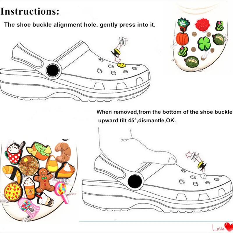 2024 New Shoe Charms Bears Designer DIY Cute Candy Flowers Decaration Accessories for Clogs Kids Boys Women Girls Gifts