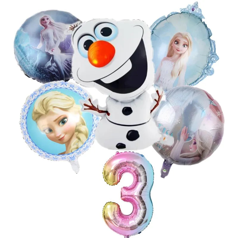 Disney Frozen Elsa Anna Aluminum Balloons Decoration Baby Shower Kids Girl Birthday Party Olaf Princess Foil Balloon Home Decor