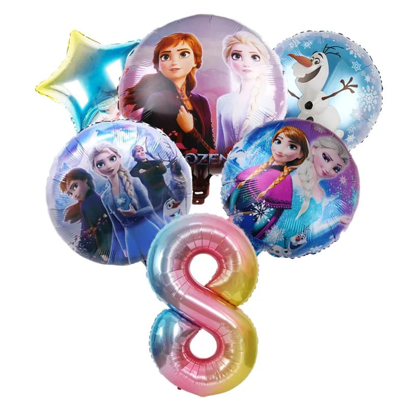 Disney Frozen Elsa Anna Aluminum Balloons Decoration Baby Shower Kids Girl Birthday Party Olaf Princess Foil Balloon Home Decor