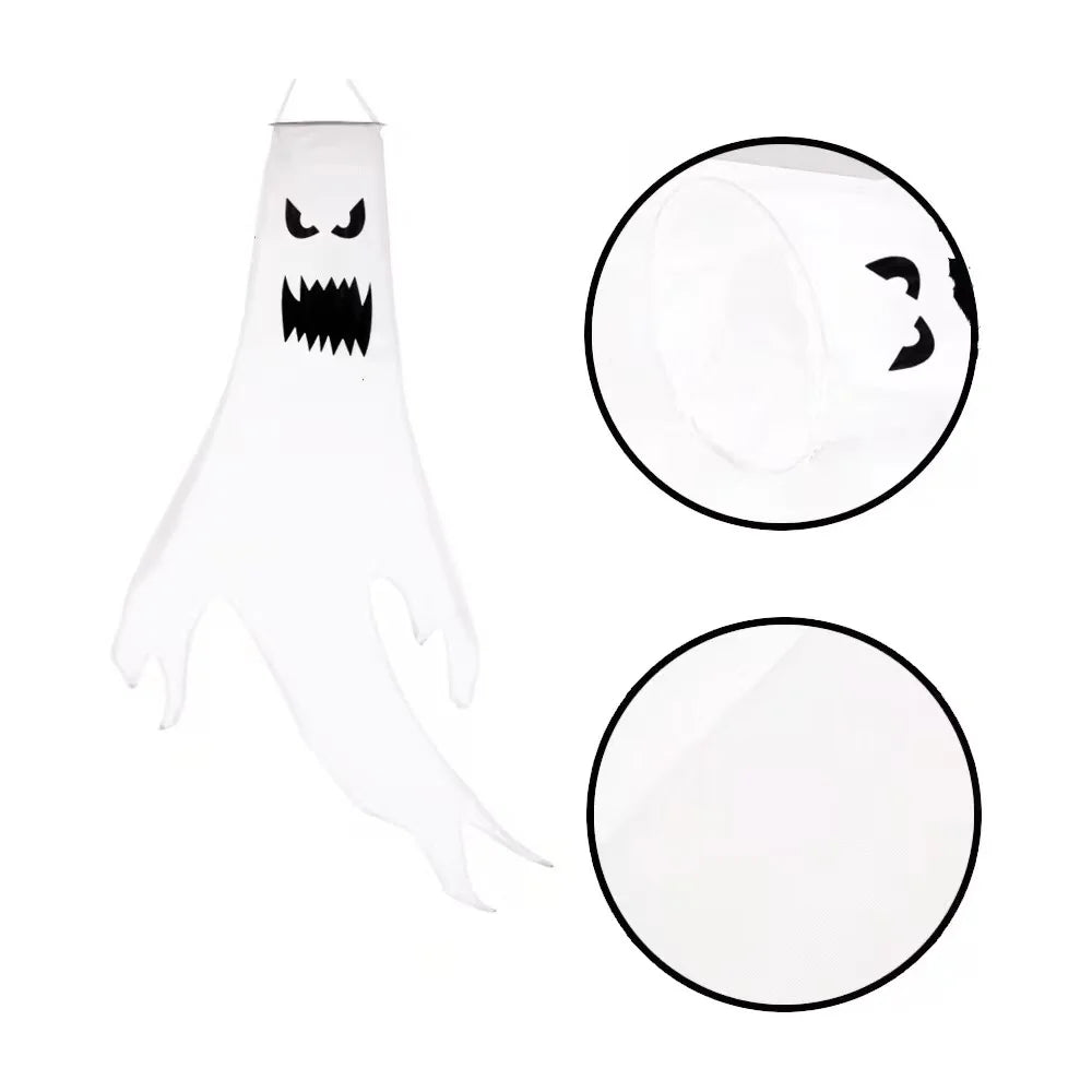Halloween Outdoor Ghost pendant LED Lights Battery Power  Skeleton Ghost Horror Grimace Glowing Party Props Halloween Decoration
