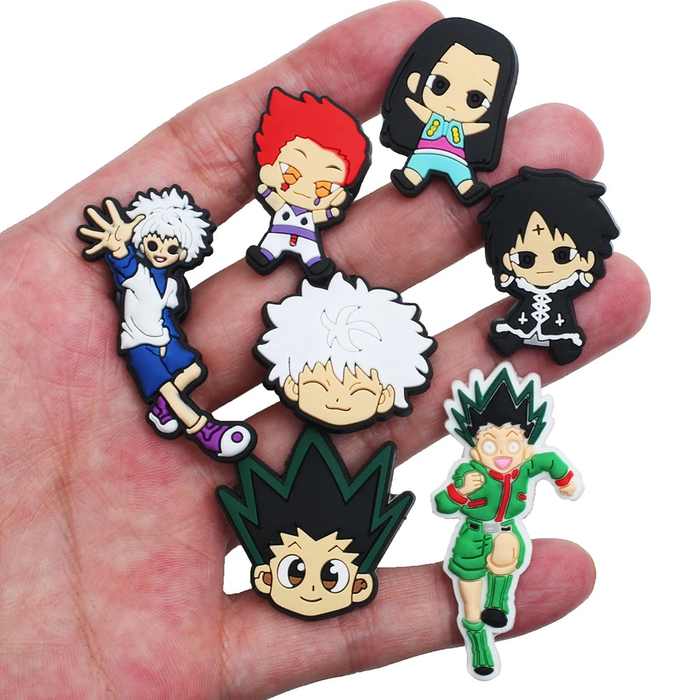 1pcs Cartoon shoe Charms Designer for Japanese Anime Hunter Shoe Charms Accessories for Classic Clog Kids Gift Hot Sale