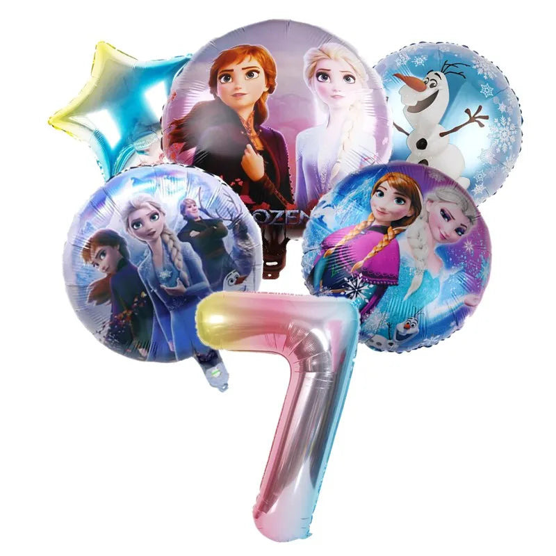 Disney Frozen Elsa Anna Aluminum Balloons Decoration Baby Shower Kids Girl Birthday Party Olaf Princess Foil Balloon Home Decor