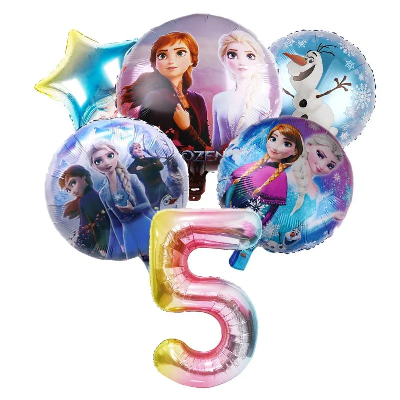 Disney Frozen Elsa Anna Aluminum Balloons Decoration Baby Shower Kids Girl Birthday Party Olaf Princess Foil Balloon Home Decor