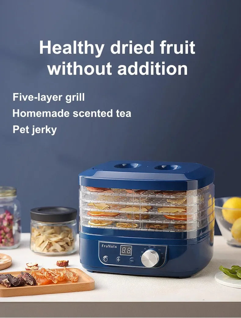 SUSWEETLIFE 5-layer Dried Fruits Food Dryers Fruits Vegetables Pets, Meat Food Drying Machines Small Household Dehydrators
