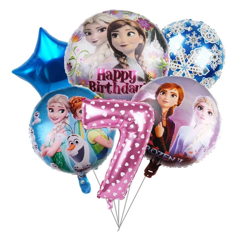 Disney Frozen Elsa Anna Aluminum Balloons Decoration Baby Shower Kids Girl Birthday Party Olaf Princess Foil Balloon Home Decor