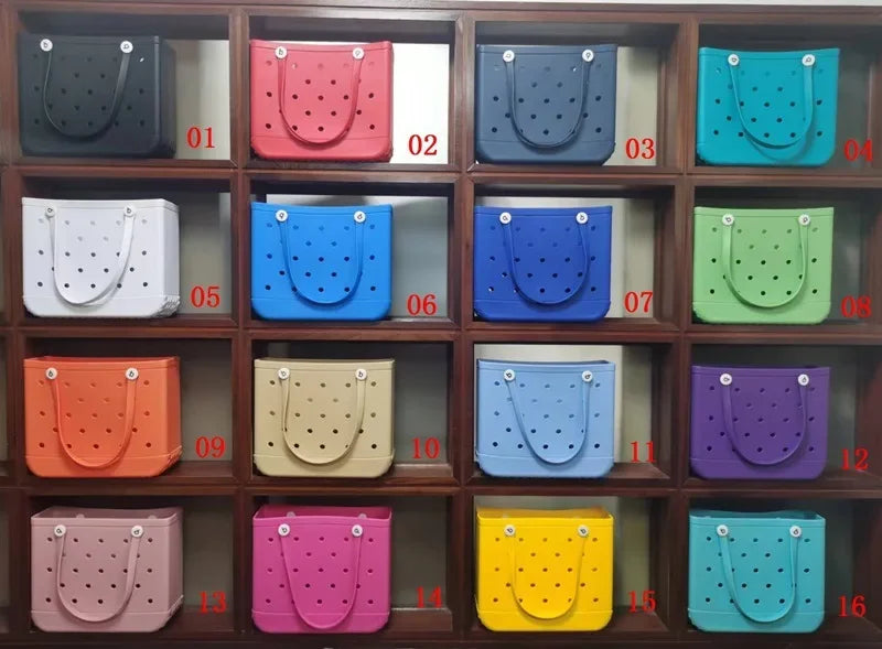 Beach Bag Spot Printed Basket Hole Big Bag Beach Storage Bag Women's Handbag 38x13x32cm Camping Picnic EVA Cave Package