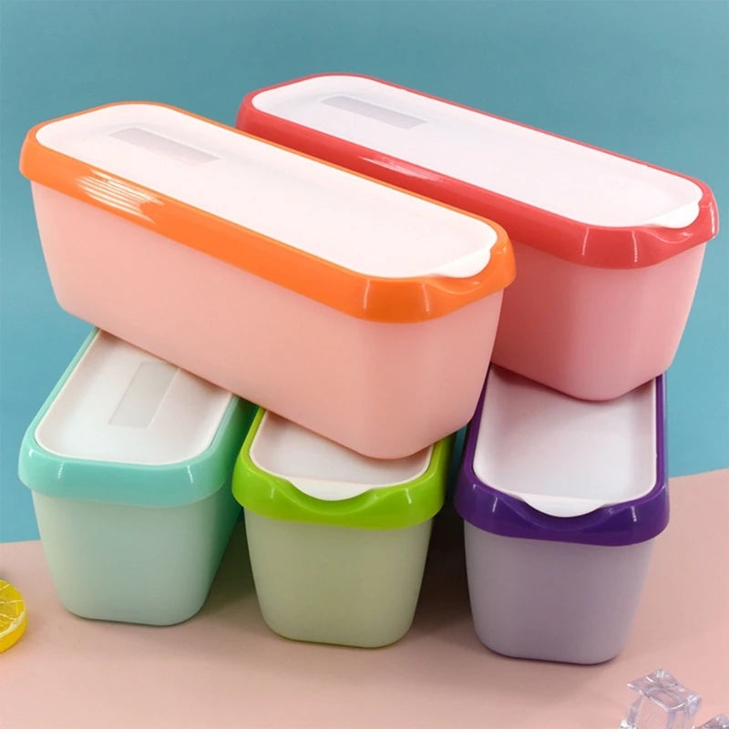 Reusable Ice Cream Tub Containers For Home-made Ice Cream Sorbets Yogurts Or Gelatos Stackable Storage Containers