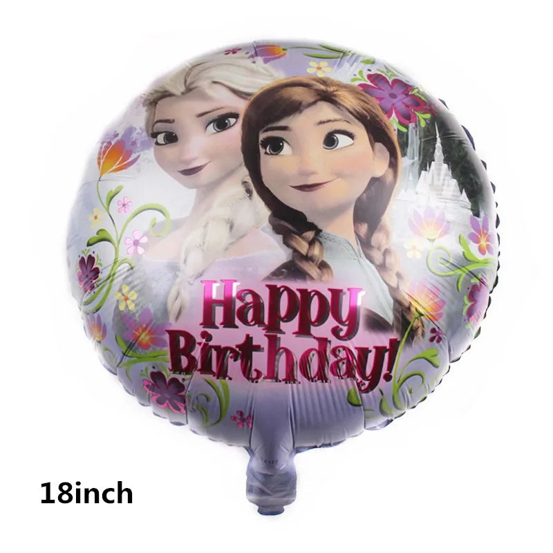 1Set Disney Frozen New Princess Elsa Anna Foil Balloons Girl Birthday Party Baby Shower Olaf Balloon Decoration Kids Toys Gift