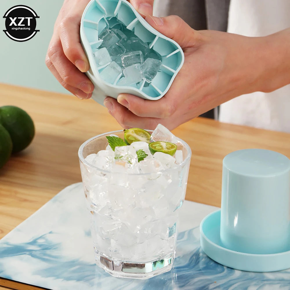 Silicone Ice Bucket Cup Mold for Making Ice Cubes Tray Freeze Quickly Food-Grade Creative Design Ice Bucket Frozen Drink Tools