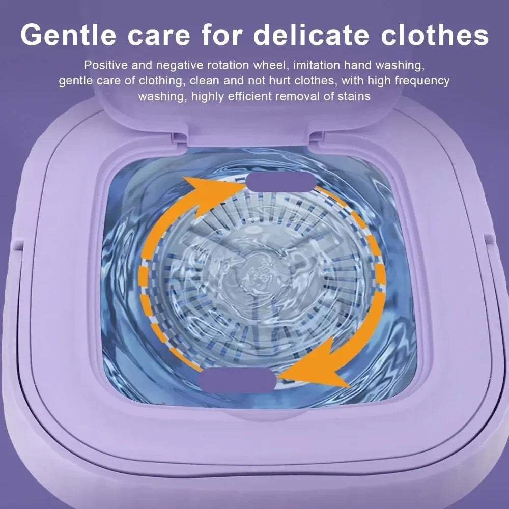 8L Mini Folding Washing Machine Portable Socks Underwear Cleaning Washer Automatic Foldable Bucket Washer Travel Dormitory EU US