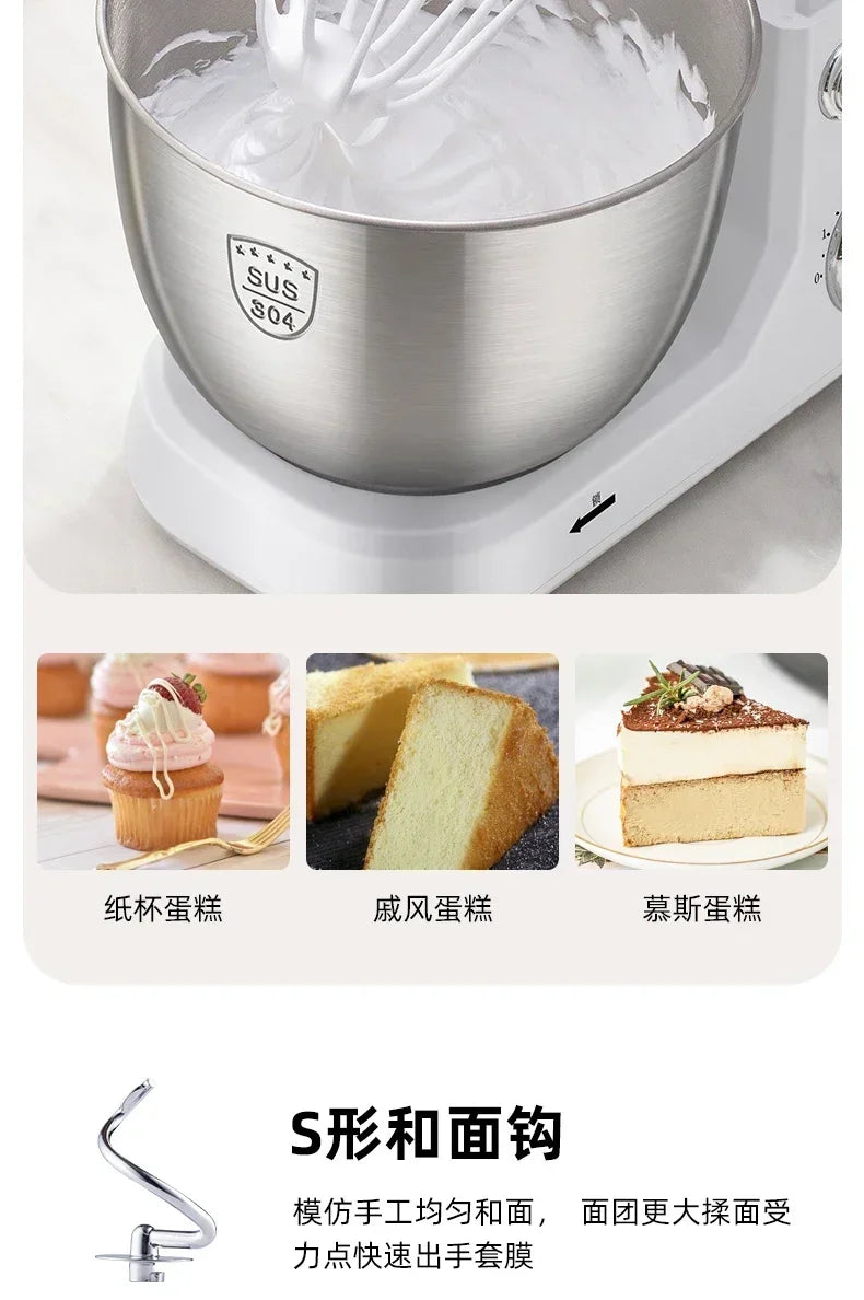 Desktop Egg Beater Electric Household Stand Mixer Flour-Mixing Machine Cream Whipper Fresh Milk Cover Stirring Commercial Use