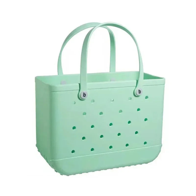 Beach Bag Spot Printed Basket Hole Big Bag Beach Storage Bag Women's Handbag 38x13x32cm Camping Picnic EVA Cave Package