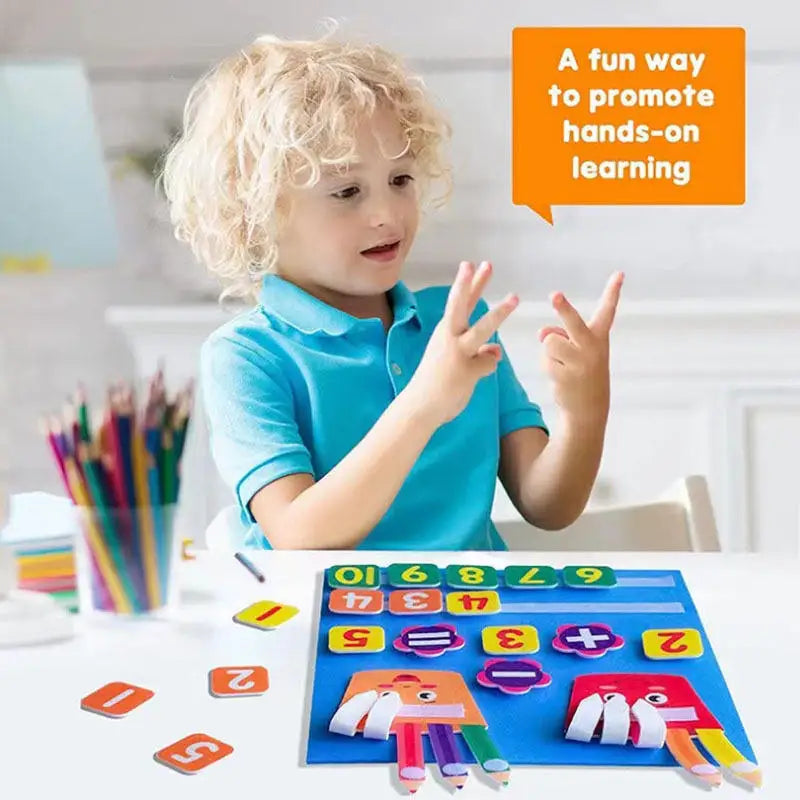 Kids Montessori Toys Felt Finger Numbers Math Toy Counting Early Learning Intelligence Develop for Toddler Teaching Aid Child