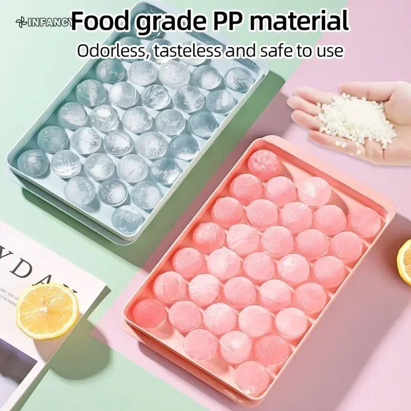 33 Ice Boll Hockey PP Mold Frozen Whiskey Ball Popsicle Ice Cube Tray Box Lollipop Making Gifts Kitchen Tools Accessories