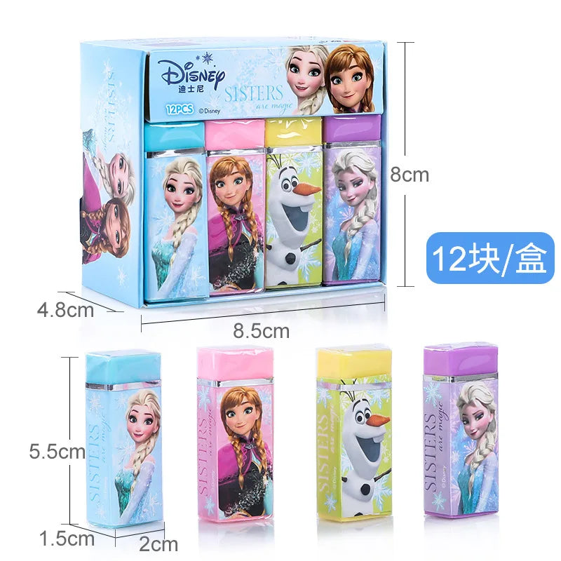 Disney Frozen Elsa Lipstick Eraser Set Cute Cartoon Children Eraser Party Gift Interesting Creativity Birthday Gift