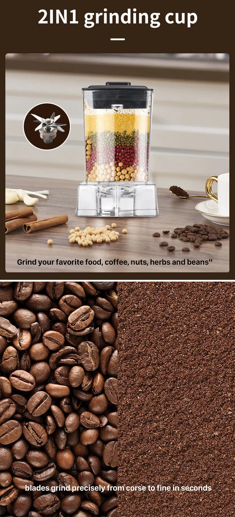 Houselin 6000W Powerful Blender, Professional Countertop Blender for Smoothies, Ice and Frozen Fruit