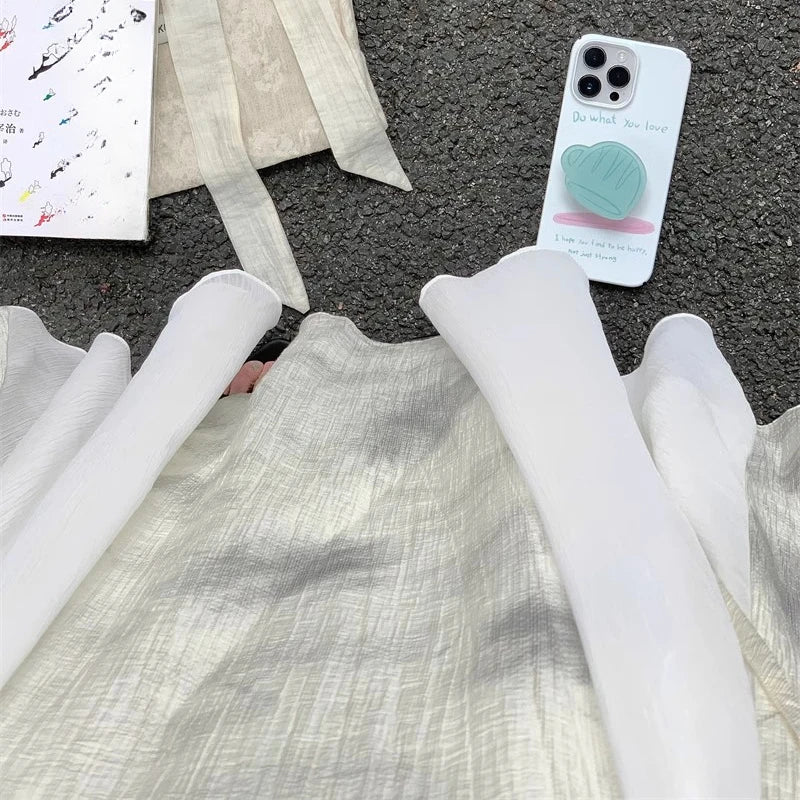 Vintage Women Camisole Dress Printing Streetwear Literary Summer A-line Vestidos Temper Artistic Chinese Style Chic Ulzzang new