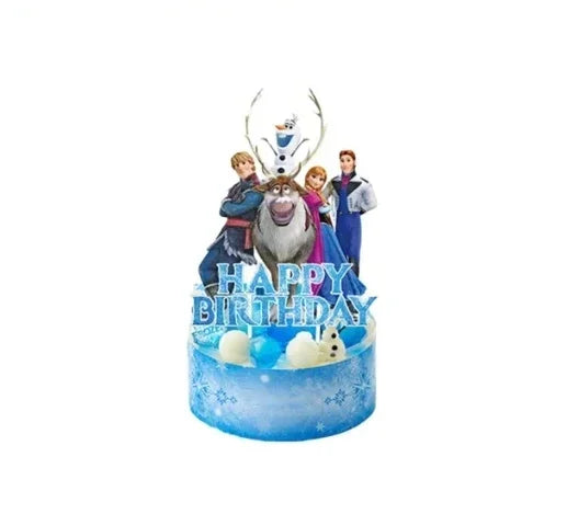 Disney Frozen Love Elsa Anna Birthday Party Gift Bag Triangle Flag Paper Hat Disposable Tableware Supplies