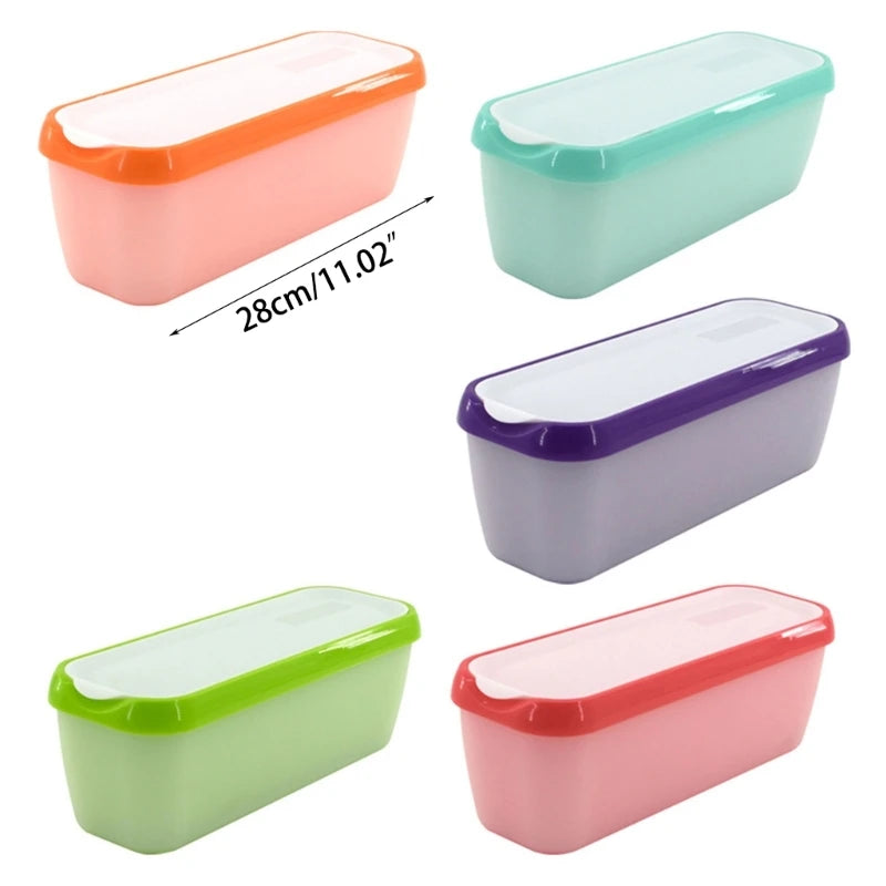 Reusable Ice Cream Tub Containers For Home-made Ice Cream Sorbets Yogurts Or Gelatos Stackable Storage Containers