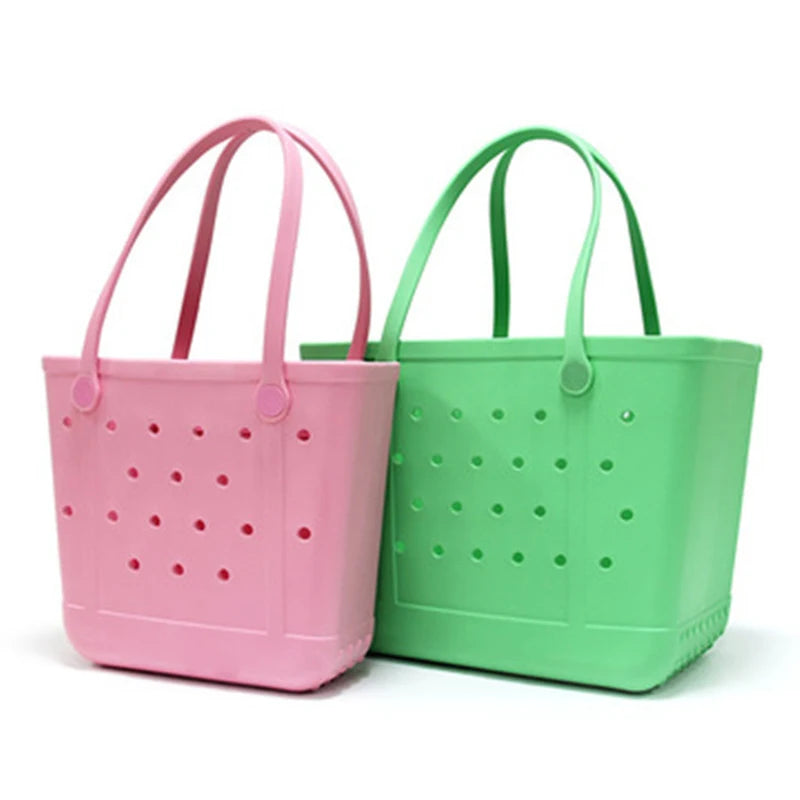 Cave Pet Bag Waterproof Handbag EVA Beach Basket Picnic Tote Bag For Women Holes Pouch Shopping Shoulder Boggs Bag Home Storage