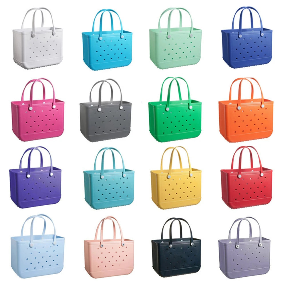 Cave Pet Bag Waterproof Handbag EVA Beach Basket Picnic Tote Bag For Women Holes Pouch Shopping Shoulder Boggs Bag Home Storage