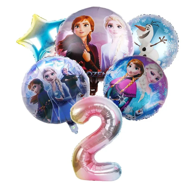 Disney Frozen Elsa Anna Aluminum Balloons Decoration Baby Shower Kids Girl Birthday Party Olaf Princess Foil Balloon Home Decor