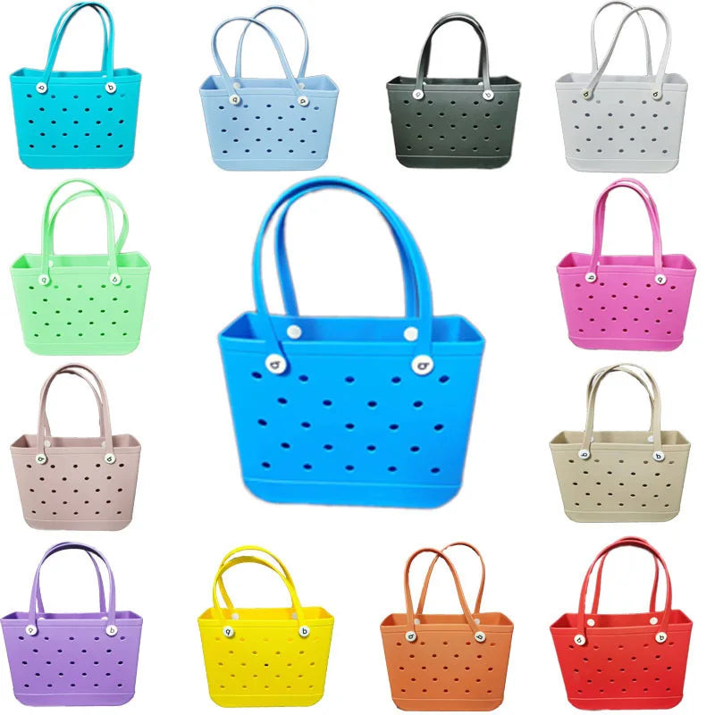 Cave Pet Bag Waterproof Handbag EVA Beach Basket Picnic Tote Bag For Women Holes Pouch Shopping Shoulder Boggs Bag Home Storage