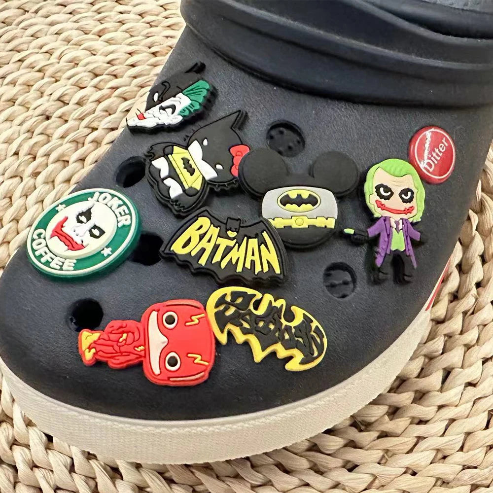 Hot Toys Batman Joker superhero Series PVC shoe Clogs Decorate DIY Shoe Charms Accessories Classic Clog Kids Gift Hot Sale