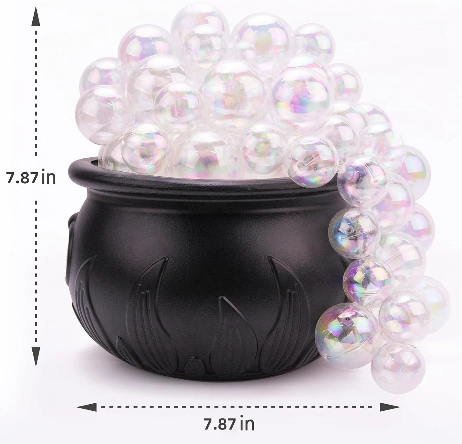 DIY Bubbling Cauldron Set Halloween Decorations Indoor ,8 Inches Black Plastic Bowl Decoration for Home Kitchen Room Party Table