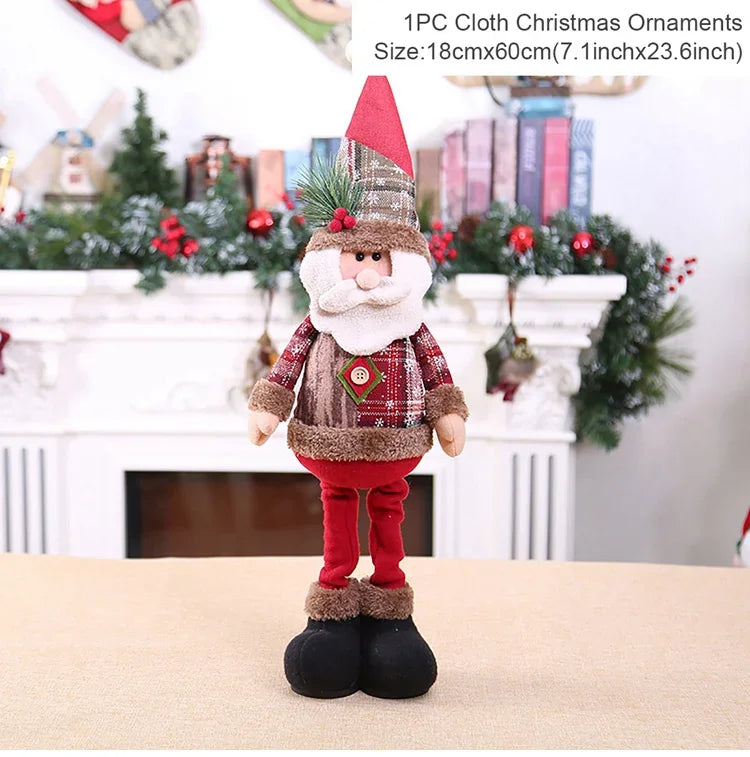 Telescopic Christmas Doll Merry Christmas Decorations For Home 2024 Christmas Ornament Xmas Navidad Noel Gifts New Year 2025
