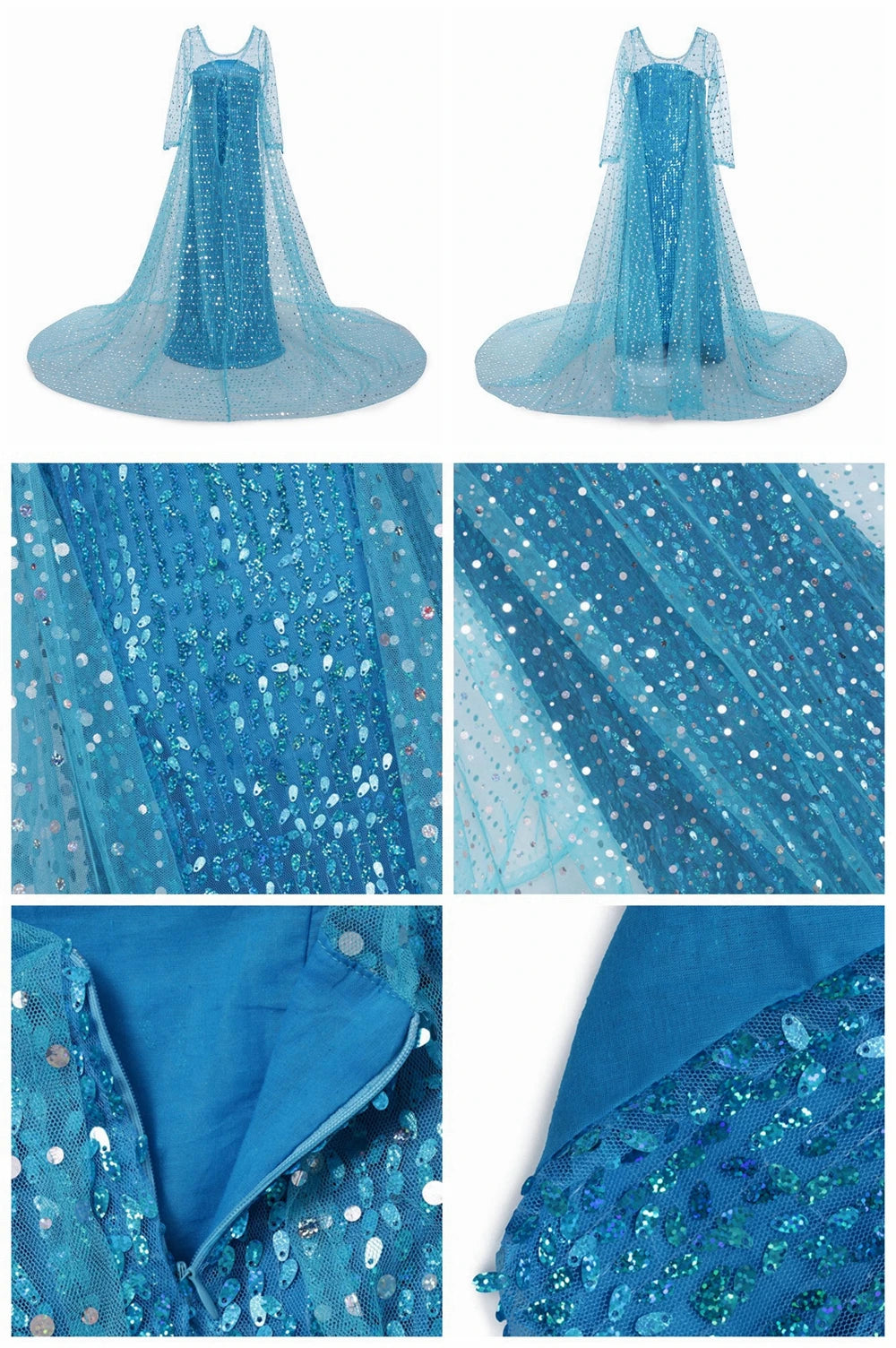 2022 New Elsa Dress Girls Summer Dress Princess Cosplay Costume Dresses For Kids Carnival Birthday Fancy Party Vestidos Clothes