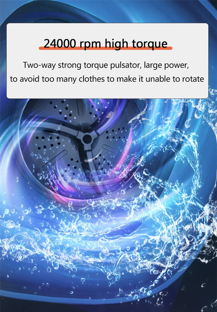 6L Folding Clothes Washing Machine Electric Barrel Laundry Washer Sock Baby Clothes Cleaner For Underwear With Dryer Bucket