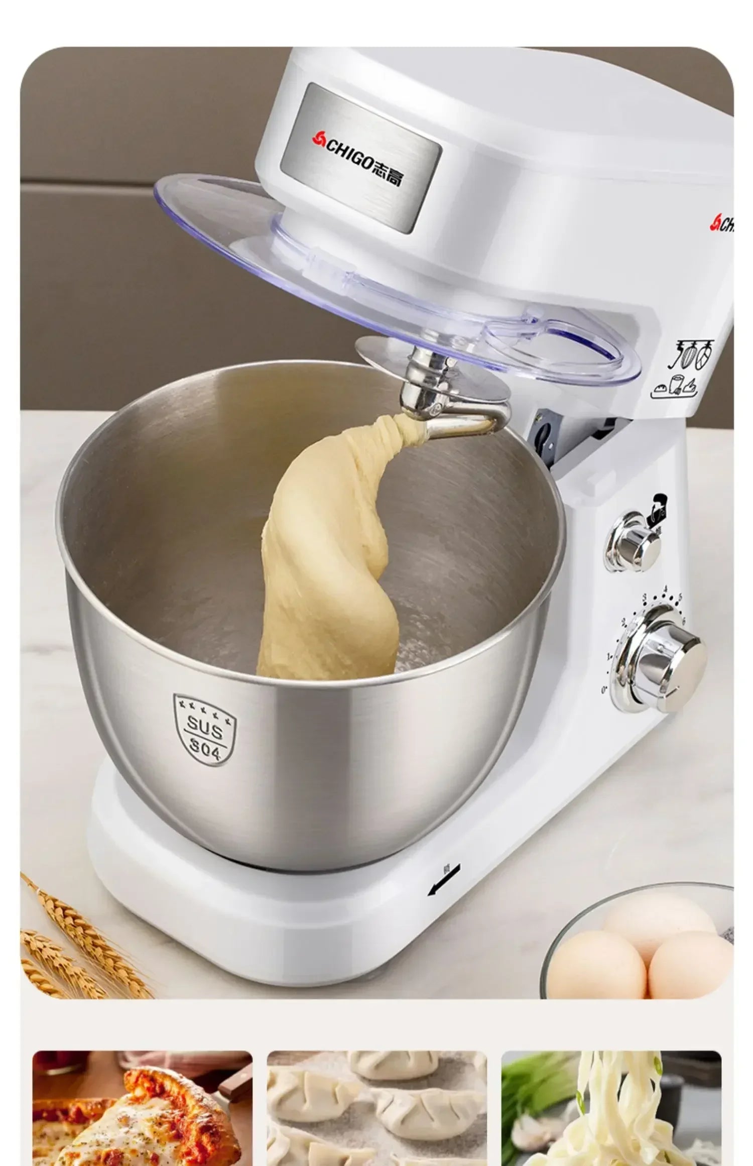 Desktop Egg Beater Electric Household Stand Mixer Flour-Mixing Machine Cream Whipper Fresh Milk Cover Stirring Commercial Use