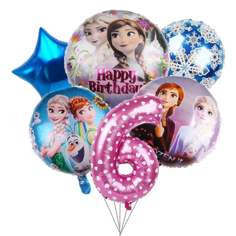 Disney Frozen Elsa Anna Aluminum Balloons Decoration Baby Shower Kids Girl Birthday Party Olaf Princess Foil Balloon Home Decor