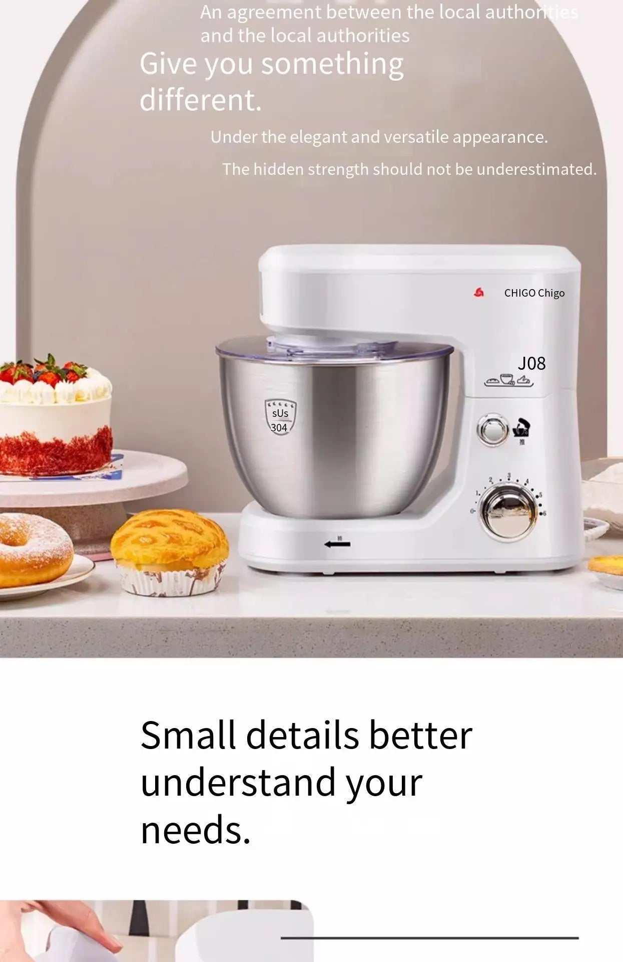 220V   Desktop beater, electric household chef machine and flour mixer, creamer, fresh milk cover, and commercial mixer.
