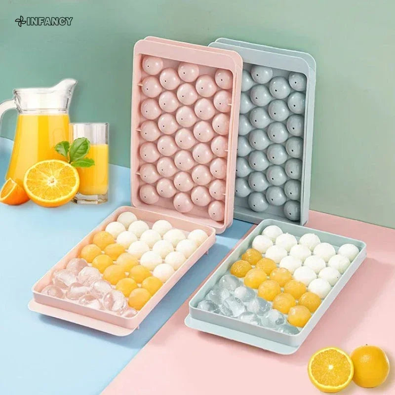 33 Ice Boll Hockey PP Mold Frozen Whiskey Ball Popsicle Ice Cube Tray Box Lollipop Making Gifts Kitchen Tools Accessories