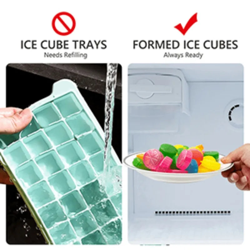 20Pcs Reusable Plastic Quick-Freeze Easy-to-Clean Fake Ice Cubes for Making Cold Appealing Drinks