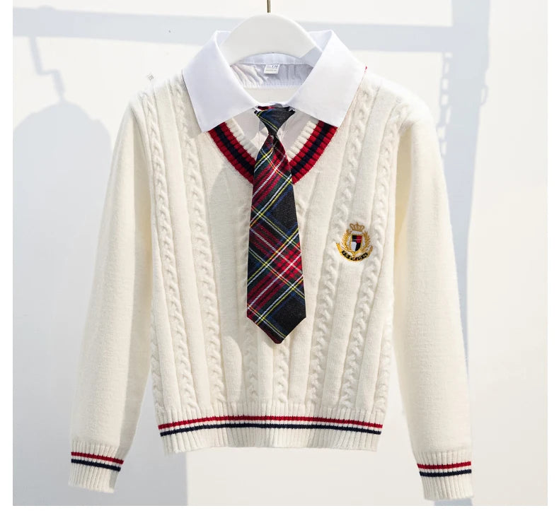 2024 Kids Clothes Autumn for Girls School Uniform Twinset Kids School Look Girl Clothes Junior Girl Clothing School Clothes