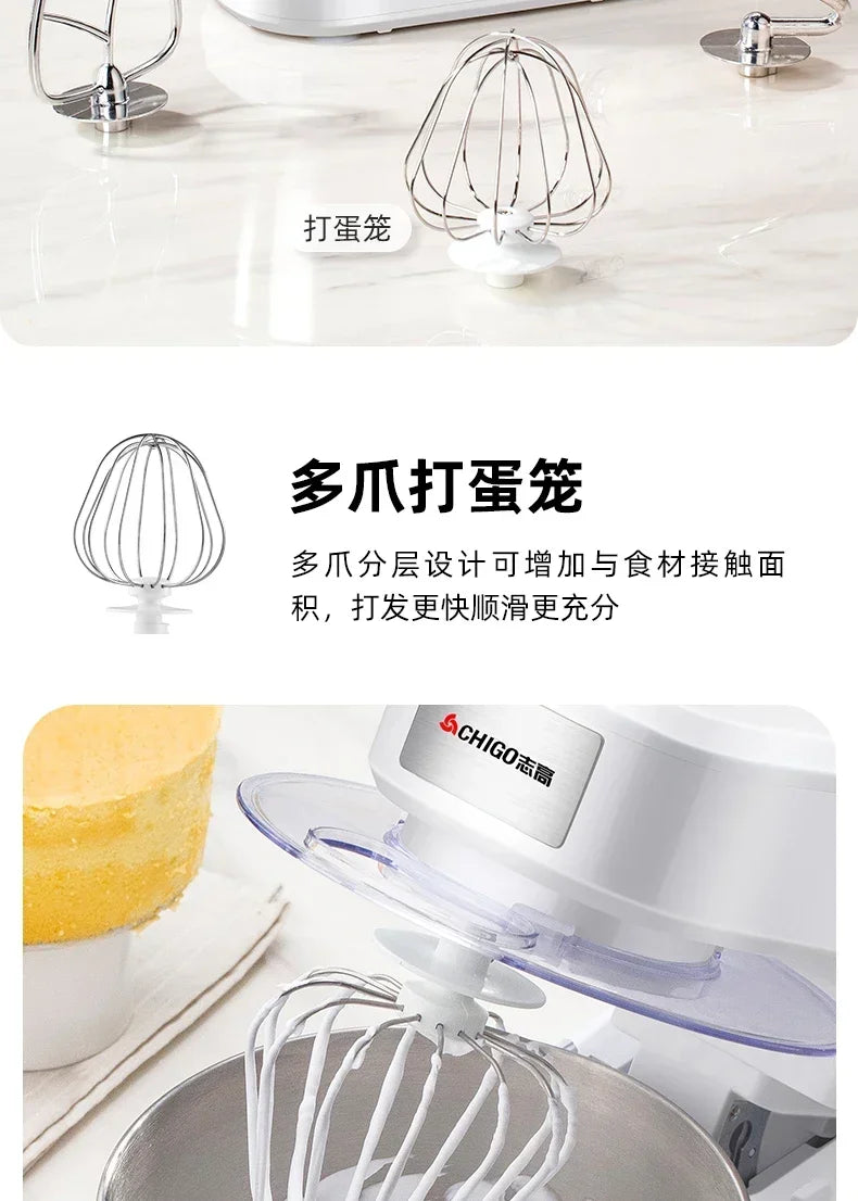 Desktop Egg Beater Electric Household Stand Mixer Flour-Mixing Machine Cream Whipper Fresh Milk Cover Stirring Commercial Use