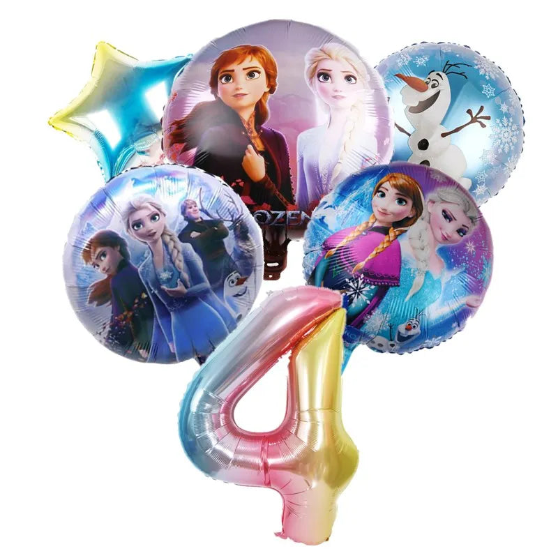 Disney Frozen Elsa Anna Aluminum Balloons Decoration Baby Shower Kids Girl Birthday Party Olaf Princess Foil Balloon Home Decor