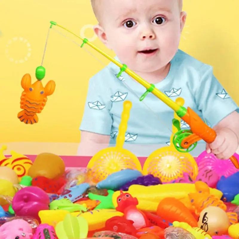 Bath Toys Fishing Game Water Table Bathtub Bath Toy With Pole Rod Water Fish Toys For Kids Toddler Age 3 4 5 6 Year Old Sensory