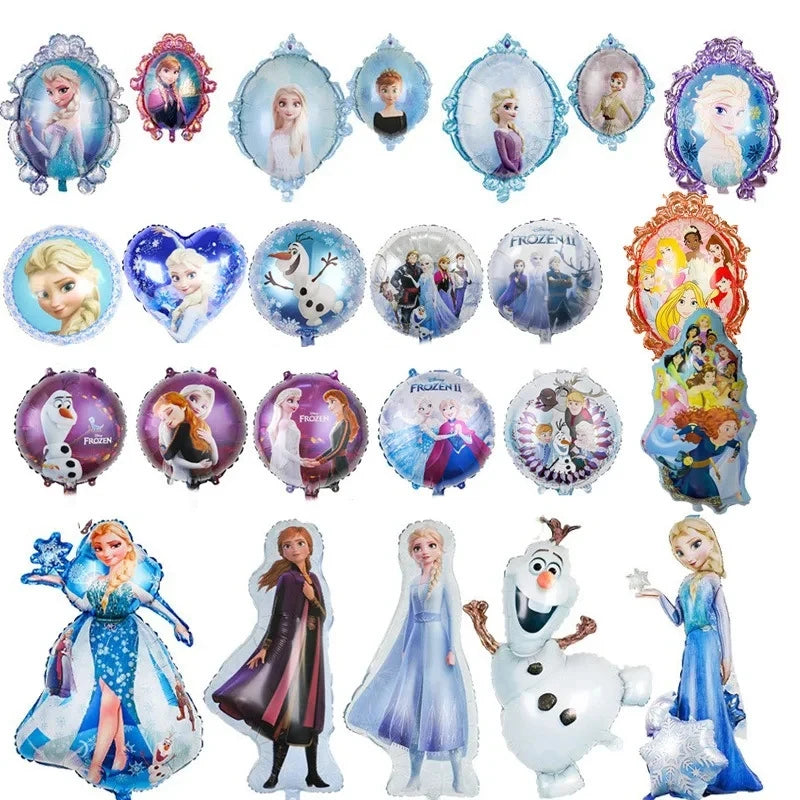 Disney's new "Frozen" standing posture Princess Elsa Anna Snow Magic Mirror birthday party decoration aluminum film balloons