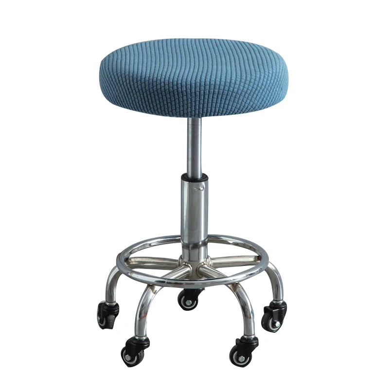 Round Chair Cover Polar Fleece Seat Cover Stretch Bar Stool Cover For Bar Banquet Hotel Dining Home Decor Washable Removable