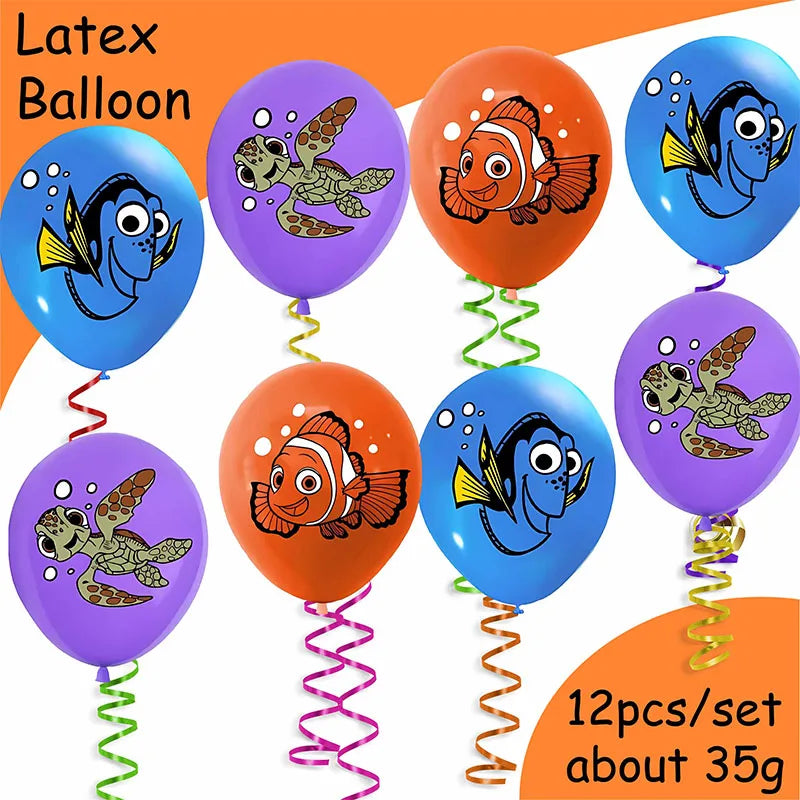Disney Finding Nemo Birthday Decoration Angle Disposable Tableware Cup Plate Tablecloth Baby Shower Kids GirlsBoy Party Supplies