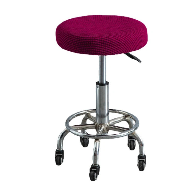 Round Chair Cover Polar Fleece Seat Cover Stretch Bar Stool Cover For Bar Banquet Hotel Dining Home Decor Washable Removable