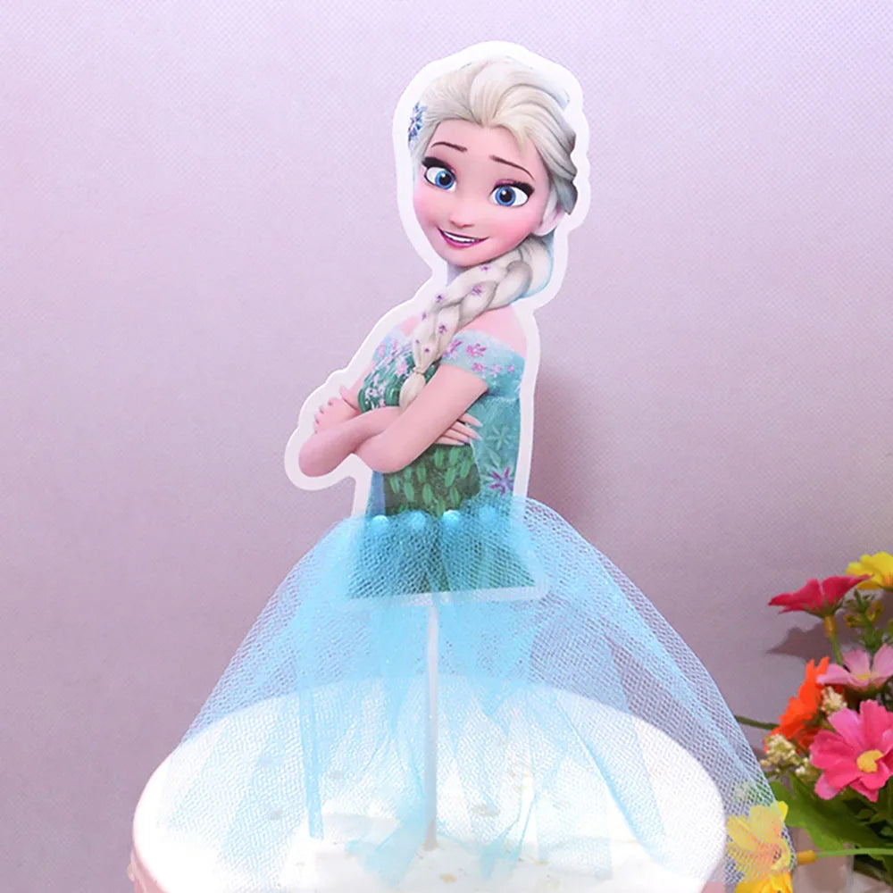 Disney 3 Tier Frozen Elsa Disney Princess Cake Stand Cupcake Stand Banner Bunch Pocket Bag Paper Bag Baby Shower Baby Wedding